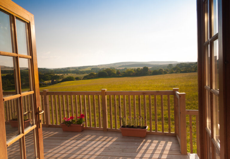 Decking from Derwent View Cottage - ideal for stargazing